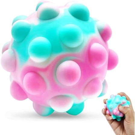 Pop Ball Fidget Toys, 3D Push Bubbles Silikoni Sensoriset Pop stressipallot lapsille