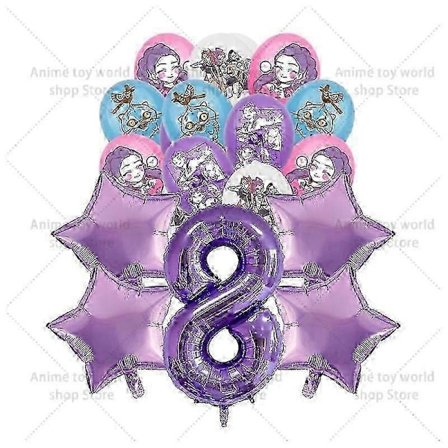 Kpop Demon Hunters Fødselsdagsfest Sæt – Dug, Tallerkener, Kopper, Balloner & Kagetopper til Børnefestartikler