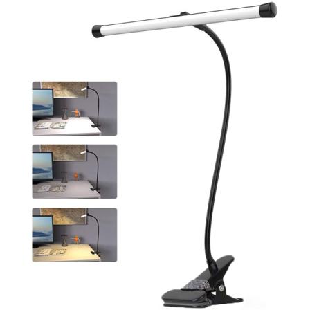 Led clip bordlampe øjenværn studie arbejde justerbar farvetemperatur læselys, velegnet til sovesale, bedr