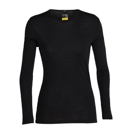 Icebreaker Womens 175 Everyday LS Crewe Black - M