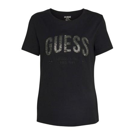Guess T-Shirts svart, Dam, Dam, Storlek: XS