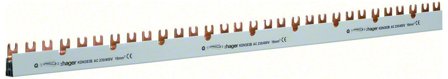 Hager KDN383B Fasskena 3-fas, 16 KV, 400 V För 3-poliga dvärgbrytare, Elfördelning & strömförsörjning