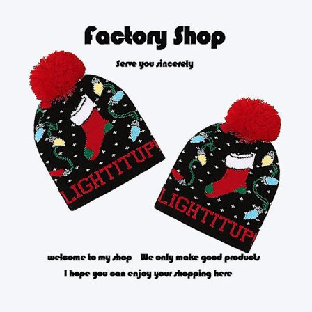 Julknittad mössa/höst- och vintervarm mössa för barn