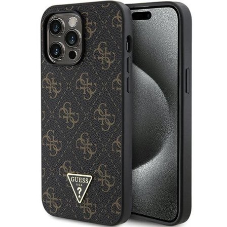 Guess 4G 4G Triangle Metal Logo etui for iPhone 14 Pro Max - svart