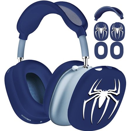 Spindeldesign Kompatibelt med AirPods Max 1/2 Generation Skyddsfodral Set - Komplett skydd mot repor och stötar