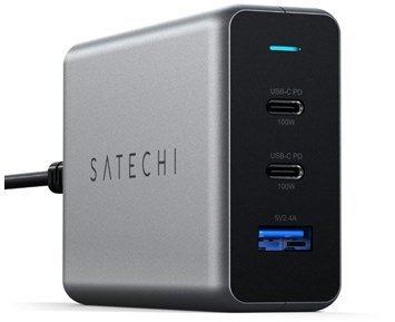 Satechi 100W USB-C PD GaN Compact Charger - 100W USB-C GaN-laddare med Power Delivery