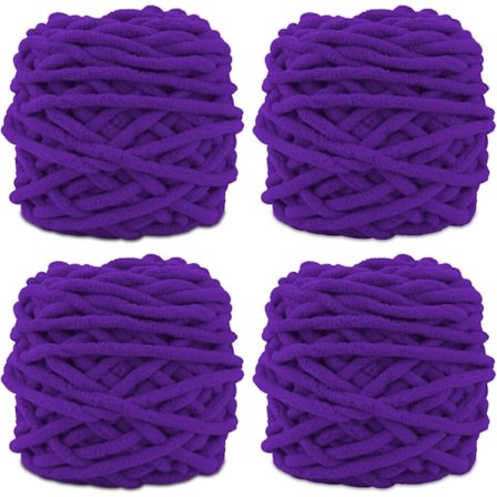 Stickgarn 4xStickgarn för Virkning, Mjuk Chunky Garn för Garnprojekt