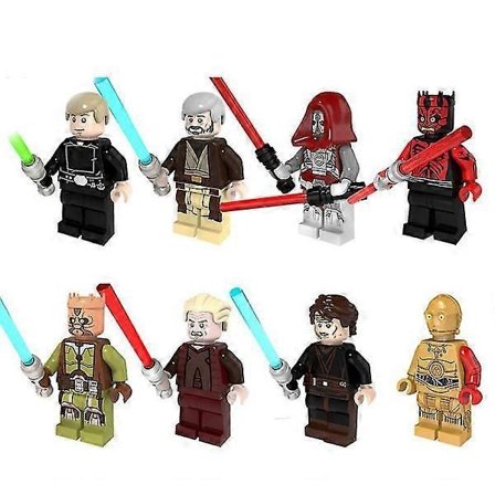 8 st Star Wars Minifigurer Jedi Sith Krigare Montera Byggklossar Leksaker Gåvor Födelsedagspresenter