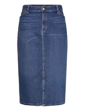 Lauren Women Denim Midi Skirt - Blue - 48