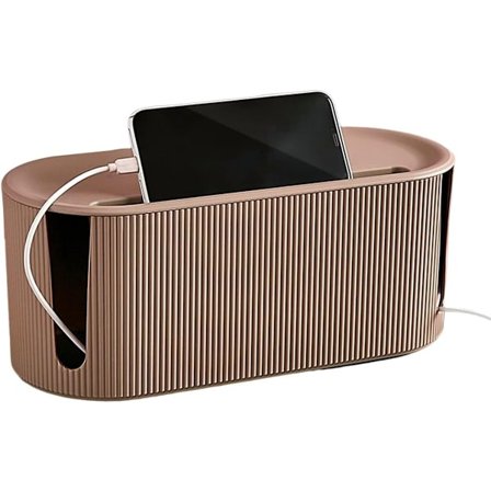 ING KZQ Kabelorganisering Boks -- Kabelhåndtering, En oppbevaringsboks som skjuler kabler og strømuttak