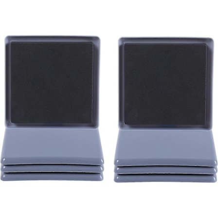 8-pak firkantede møbelglidere til tæpper, 9 cm, møbelflytningsbeskyttelsespuder til tæpper, genanvendelige til tunge apparater, lyseblå