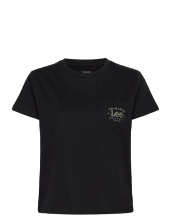 Logo Pocket Tee Black Lee Jeans