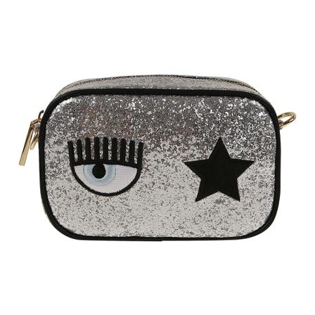 Chiara Ferragni Collection EYE Star Logo, Sketch 03 Väska grå, Dam Axelremsväskor, Dam, Storlek: ONE SIZE