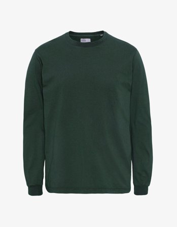 Oversized Organic LS T-shirt - Hunter Green - XL