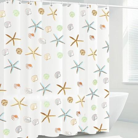 Bruseforhæng 180x200cm Vandtæt og Mugbestandigt PEVA Brusebad