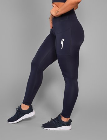 RS Sports Women’s Side Pocket Tights - Navy - XS