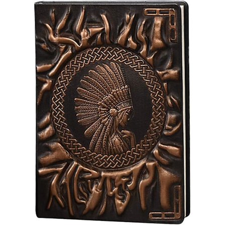 2024, a6 Vintage Lærjournal Embossed Dagbok Notatbok, Linjert, Blekkpenn Safe, Lay Flat 100 Ark