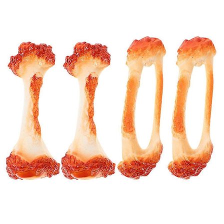 4 st Livslevande Friterade Kycklingben Ben Falsk Mat Modell Konstgjorda Kycklingvingar Ben Simulerad Modell (FMY)