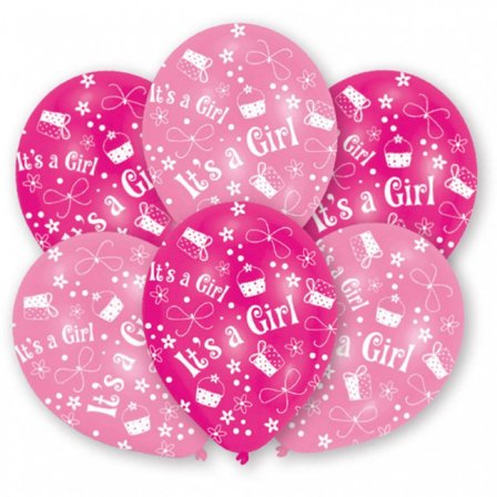 Ballonger It's a Girl 6-pack - Partyninja.se