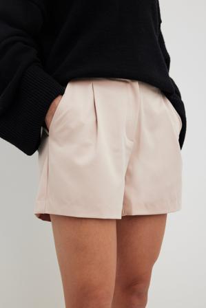 NA-KD Classic Short de ville - Short taille haute - Beige - EU 38
