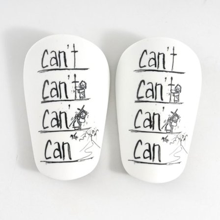 1 Pari Mini Säärisuojat Jalkapallosuojat SWHITE-BLACK S