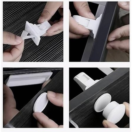 10x Magnetisk Børnelås - Usynlig Magnetisk Lås