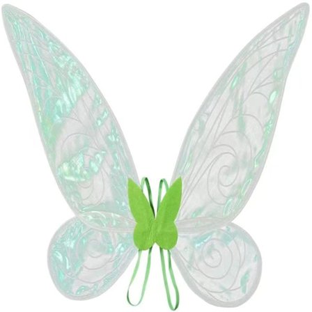 Keijukaissipukeutumisen kimaltelevat läpikuultavat siivet Perhonen Keiju Halloween-asu Enkelieteet lapsille Tytöille Naisille(Vihreä)