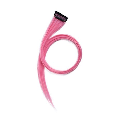 21,7 tum färgade raka hårförlängningar Clip In Cosplay Party Vattenmelon Röda Slingor