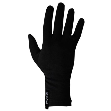 Aclima LightWool Liner Gloves Unisex hiking gloves Black M