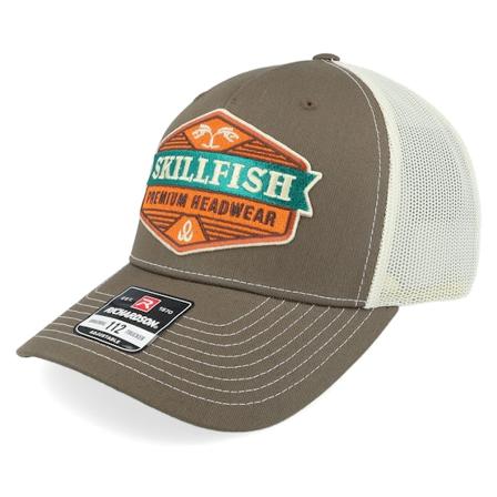 Skillfish - Marrone trucker Cappellino - Terraflame Logo 112fp Split Chocolate Chip/Birch Trucker @ Hatstore