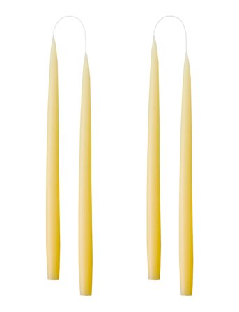 Hand Dipped Candles, 4 Pack Yellow Kunstindustrien