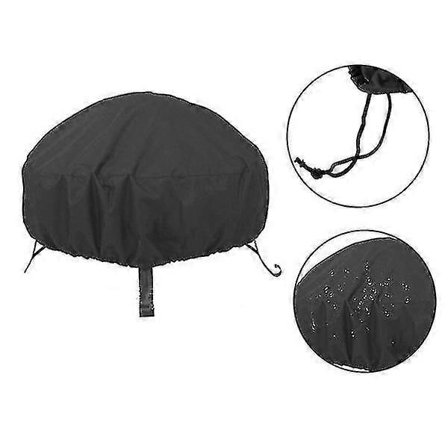 Ildsted Cover Kraftig Vindtæt Vandtæt Terrasse Rundt Ildsted Cover Til Udendørs Ildsted Ny -Yx