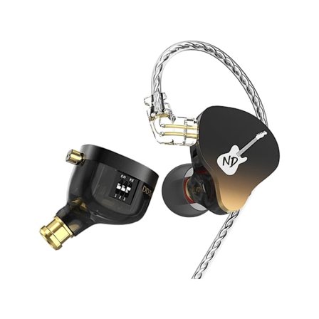 In-ear hörlurar justerbara toner IEM dynamisk dubbelkavitet magnet basljud svart