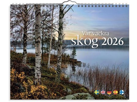 Burde Väggkalender Vår vackra skog 2026 - Lyreco - Almanackor och kalendrar - Väggkalendrar - Bildkalendrar