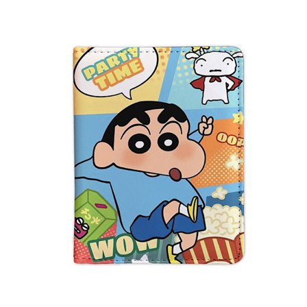 Crayon Shin-chan passkortshållare i PU-läder för utlandsresor, passskydd, ID-förvaringsväska, resepasshållare, ID-skal