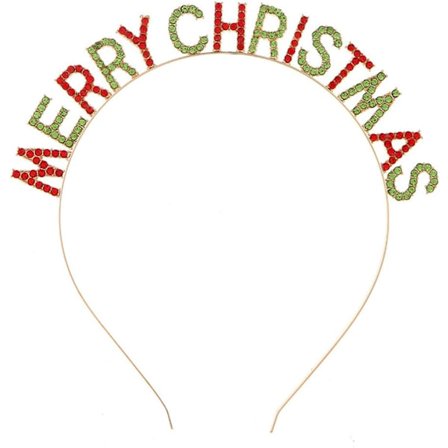 Christmas Rhinestone Headband for Women Merry Christmas Hair Band Xmas Gifts for Girls Christmas Headpiece