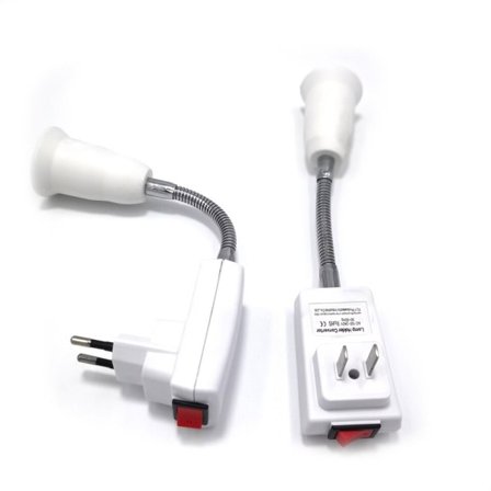 Lampe sokkel vegg fleksibel holder lys sokkel AC 110V 220V omformer sokler 20cm bok lys