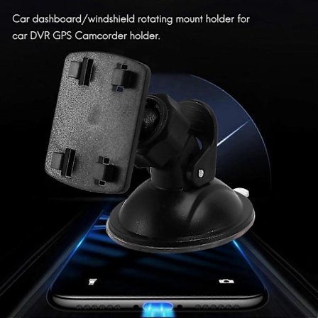 Bilsugekopp for Dash Cam Holder Kjøretøy Videoopptaker på Vindskjerm og Dashbordfeste med 5