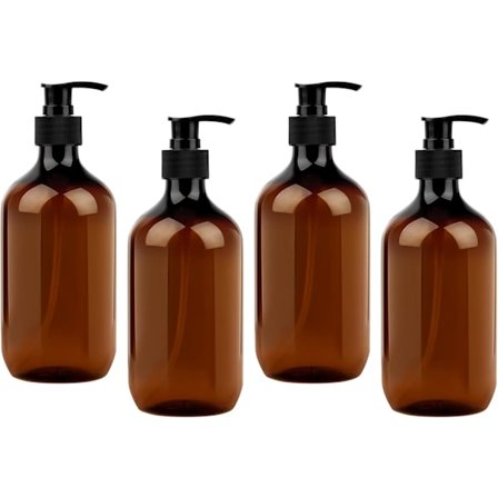 4 kpl Tyhjä Shampoo Pullo, Saippua-annostelija 500 ML, Pet Suihkugeeli Annostelija Saippuoille, Voiteille, Pesuaineille
