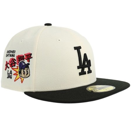 New Era - MLB Vit fitted Keps - Hatstore Exclusive x Los Angeles Dodgers Shohei Ohtani 59FIFTY Chrome/Black Fitted @ Hatstore