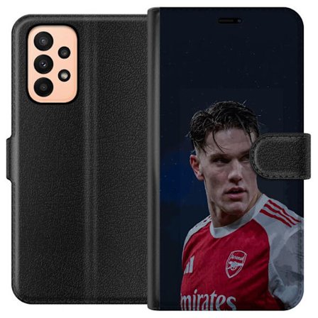 Yhteensopiva Lompakkokotelo Samsung Galaxy A23 Pastellivärikkäät sateenkaaret, joissa on valkoiset tähdet ja pehmeä väriero taivaallisessa unelmahimme