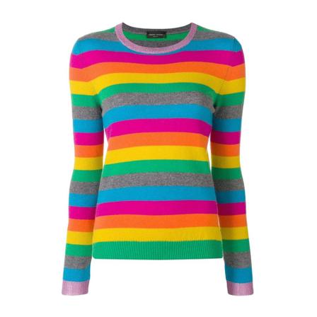 Roberto Collina, Multi -line jersey Blauw, Dames, Maat:S