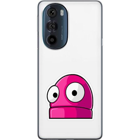 Kompatibel Mobilcover til Motorola Motorola Edge 30 Pro Rosa tegneseriefigur med store øjne i legende og humoristisk stil