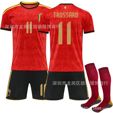 2025–2026 Belgia VM Hjemme Barn Voksen Fotballdrakt Sett Nr.7 De Bruyne Nr.10 Lukaku Nr.25 Doku Nr.26