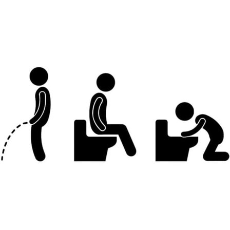 Kreativ rolig badrum ikon toalett dörr väggkonst dekal klistermärke väggkonst avtagbar dörr prydnad heminredning