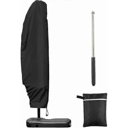 3m 4m Deporte Parasol Cover, Cantilever Parasol Cover med 1,4 m lang lynlås, Deporte Parasol Cover med teleskopstang, 280x30/80/45cm, Lilaris