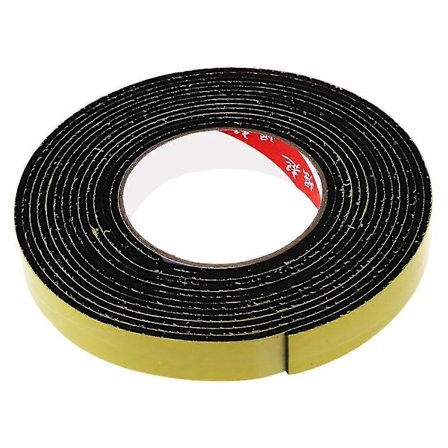 5m Sort Enkeltklæbende Skumtape Lukket Celle 20mm Bred X 3mm Tyk