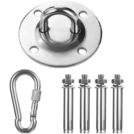 Hängmatta Upphängningskit, Hängmattekrokar Kraftiga med Skruvbultar, Inomhus Utomhus Väggmonteringskit för Hängande Stolar