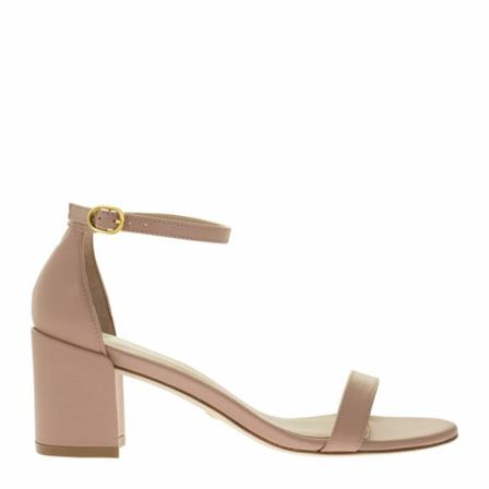 Stuart Weitzman, Sime - Leather Sandals Beżowy, Kobieta, Rozmiar: 39 EU