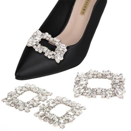 1 STK Rhinestone Shoe Clip Metal Sko Spænde Kvinder Bryllupsfest